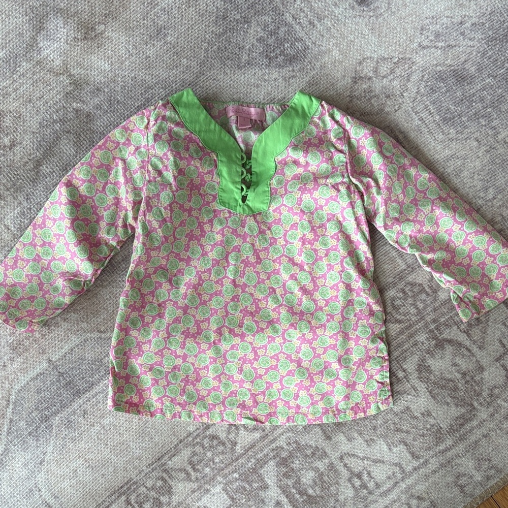 Toddler Lilly Pulitzer Tunic Top sand dollar print Swim Coverup